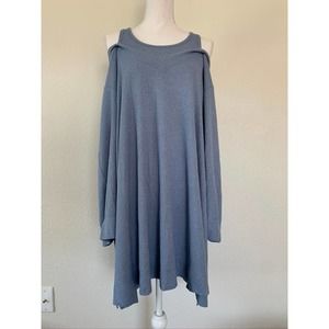 Catherines Blue Cold Shoulder top 5X